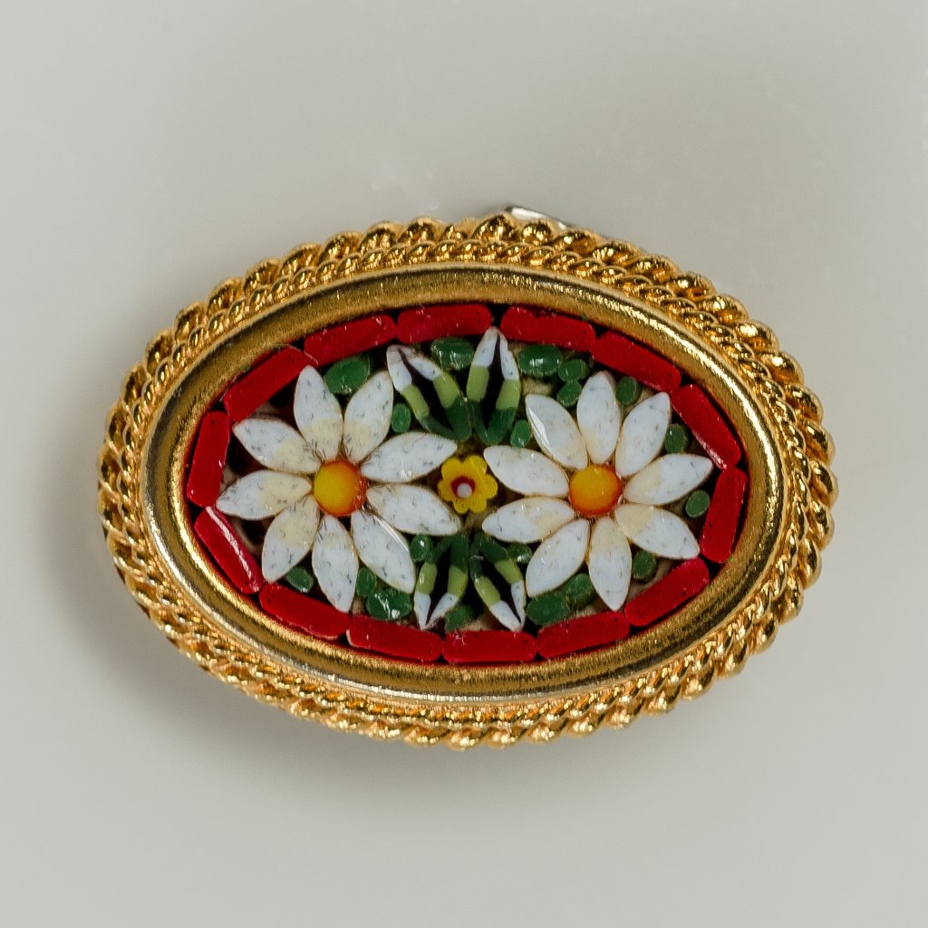 Mosaic Brooch Made In Italy
